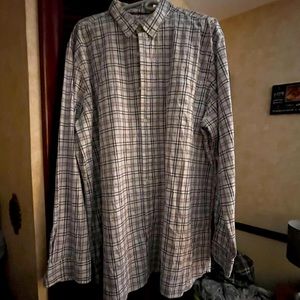 Sonoma Big and Tall 3XLT plaid button down dress shirt